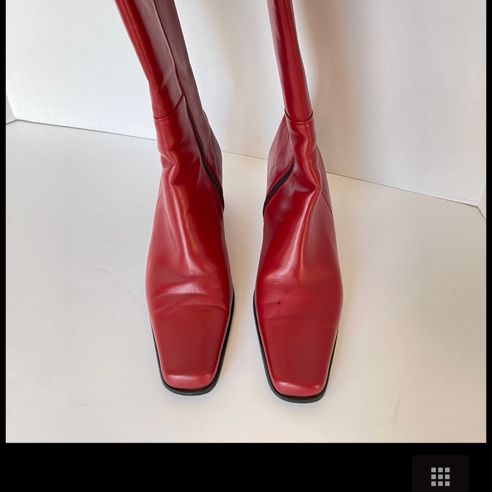 COPY - Gruppo Italiano Red Leather Mid-Calf Women's Boots